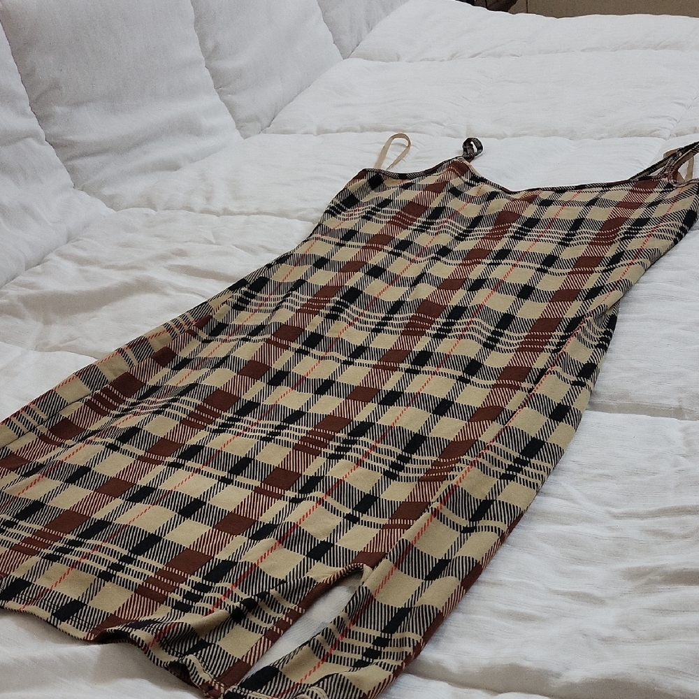 NWOT Plaid Spaghetti Strap Dress